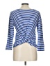 J.Crew 100% Cotton Blue 3/4 Sleeve Top Size L - photo 2