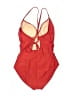 Merona Solid Red One Piece Swimsuit Size M - photo 2