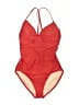 Merona Solid Red One Piece Swimsuit Size M - photo 1