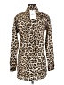 Zara Animal Print Brown Long Sleeve Button-Down Shirt Size XS - photo 2