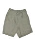 Wrap 100% Linen Chevron-herringbone Gray Green Khaki Shorts Size 4 - photo 1