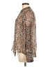Equipment 100% Silk Floral Brown Long Sleeve Blouse Size M - photo 5