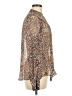 Equipment 100% Silk Floral Brown Long Sleeve Blouse Size M - photo 4