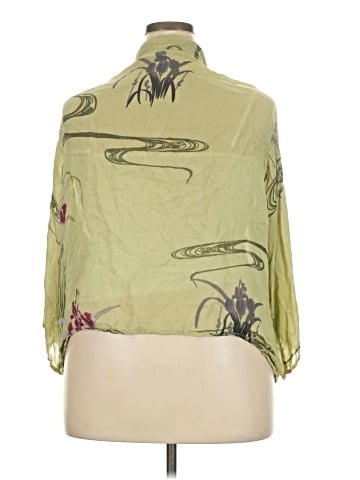 Citron 3/4 Sleeve Silk Top (view 2)