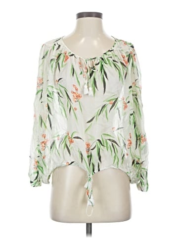 Elizabeth and James 3/4 Sleeve Silk Top (view 1)