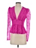 Saylor 100% Nylon Pink Long Sleeve Blouse Size S - photo 1