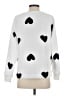 Ann Taylor LOFT 100% Polyester Hearts White Pullover Sweater Size S - photo 2