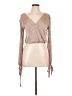 A'gaci Tan Long Sleeve Blouse Size L - photo 1