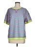 Unbranded Stripes Green Short Sleeve Top Size M - photo 1