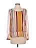 Maeve 100% Silk Ivory Long Sleeve Silk Top Size S - photo 1