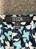 NYDJ 100% Polyester Animal Print Teal 3/4 Sleeve Blouse Size L - photo 7