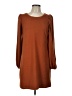 Nine West Solid Brown Casual Dress Size L - photo 1