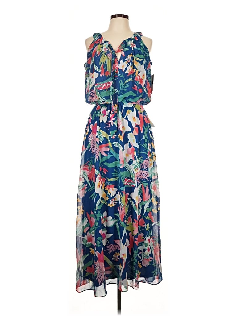 Pre-owned Sandra Darren Casual Dress In Blue
