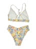 Unbranded Floral Yellow Two Piece Swimsuit Size M - photo 2