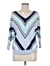89th & Madison Chevron-herringbone Blue Pullover Sweater Size M - photo 1