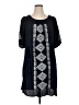 Monroe and Main 100% Rayon Graphic Black Blue Casual Dress Size XL - photo 1
