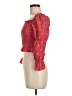 GB 100% Polyester Red 3/4 Sleeve Blouse Size M - photo 5
