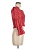 GB 100% Polyester Red 3/4 Sleeve Blouse Size M - photo 4