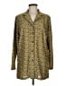 Diane von Furstenberg 100% Polyester Animal Print Gold Long Sleeve Blouse Size M - photo 1