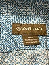 Ariat Chevron-herringbone Blue Long Sleeve Button-Down Shirt Size 10 - 12 - photo 3