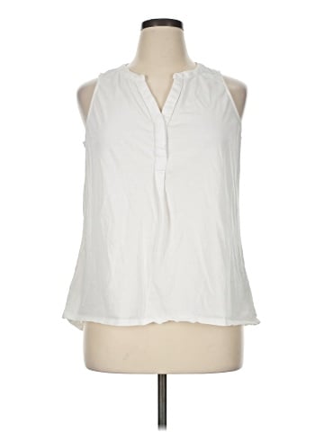 Crown & Ivy Sleeveless Button-Down Shirt (view 1)