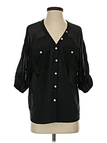 Black Rainn 3/4 Sleeve Blouse (view 1)