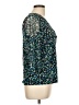 Alfani 100% Polyester Teal 3/4 Sleeve Blouse Size L - photo 4