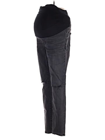 Madewell Maternity Over-the-Belly Skinny Jeans in Black Sea (view 1)