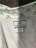 Petite Plume Print Green Short Sleeve Button-Down Shirt Size 12 - photo 3