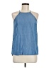 Now 100% Lyocell Blue Sleeveless Blouse Size 8 - photo 1