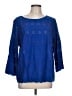 Liz Claiborne 100% Polyester Blue 3/4 Sleeve Blouse Size L - photo 1