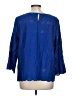 Liz Claiborne 100% Polyester Blue 3/4 Sleeve Blouse Size L - photo 2