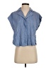 Madewell Stripes Blue Sleeveless Button-Down Shirt Size XS - photo 1