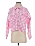 She + Sky 100% Cotton Checkered-gingham Pink Jacket Size S - photo 1