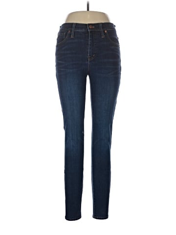 Madewell Tall 9" Mid-Rise Skinny Jeans in Larkspur Wash: TENCEL&trade; Denim Edition (view 1)