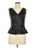 Robert Rodriguez 100% Leather Black Sleeveless Blouse Size 6 - photo 1