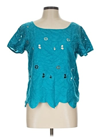 August Silk Short Sleeve Blouse (view 1)