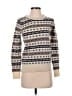 J.Crew 100% Lambswool Print Ivory Wool Pullover Sweater Size XS - photo 1