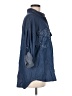 MADE IN ITALY Metallic Blue 3/4 Sleeve Button-Down Shirt Size M (estimated) - photo 4