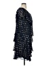 SLNY 100% Polyester Polka Dots Blue Cocktail Dress Size 16 - photo 4