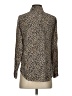 J.Crew 100% Silk Animal Print Brown Long Sleeve Silk Top Size 2 - photo 2