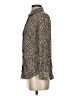 J.Crew 100% Silk Animal Print Brown Long Sleeve Silk Top Size 2 - photo 5