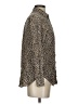 J.Crew 100% Silk Animal Print Brown Long Sleeve Silk Top Size 2 - photo 4