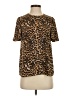 Rebecca Minkoff 100% Polyester Animal Print Brown Short Sleeve Blouse Size S - photo 1