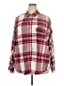 Old Navy 100% Cotton Plaid Red Long Sleeve Button-Down Shirt Size XXL - photo 1