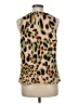CAbi 100% Polyester Animal Print Gold Sleeveless Blouse Size M - photo 2