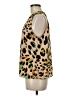 CAbi 100% Polyester Animal Print Gold Sleeveless Blouse Size M - photo 5