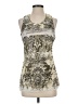 Saint Tropez West Silver Sleeveless Top Size S - photo 1