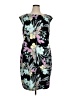Connected Apparel Print Black Cocktail Dress Size 16 - photo 1