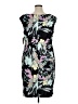 Connected Apparel Print Black Cocktail Dress Size 16 - photo 2